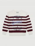 Pullover manica lunga Guess - bianco rosso - 0
