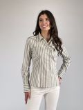 Camicia manica lunga Pennyblack - bianco verde - 0