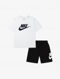 Completo maglia e pantalone corto Nike - bianco nero - 0