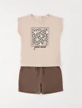 Completo maglia e pantalone corto I Do - marrone - 0