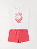 Completo maglia e pantalone corto I Do - bianco fragola - 0