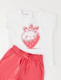 Completo maglia e pantalone corto I Do - bianco fragola - 1