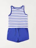 Completo canotta e pantalone corto I Do - bianco blu - 0