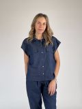 Camicia manica corta Kocca - blu denim - 0
