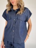 Camicia manica corta Kocca - blu denim - 1