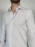 Camicia manica lunga Bottega Artigiana - bianco viola - 1