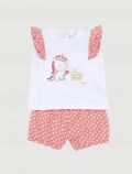 Completo maglia e pantalone corto Chicco - rosa - 0