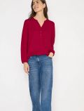 Camicia manica lunga curvy. patta dec... - red - 2