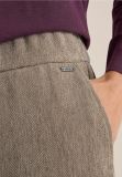 Pantalone curvy. vita alta, gamba lar... - beige - 1