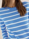 Pullover manica lunga Cecil - bianco azzurro - 1