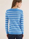 Pullover manica lunga Cecil - bianco azzurro - 4