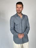 Camicia manica lunga Xacus - fantasia blue - 0