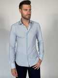 Camicia manica lunga Xacus - bianco azzurro - 0