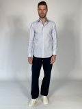 Camicia manica lunga Xacus - bianco azzurro - 2