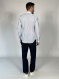Camicia manica lunga Xacus - bianco azzurro - 4