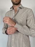 Camicia manica lunga Xacus - bianco marrone - 1