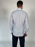 Camicia manica lunga Xacus - bianco azzurro - 3