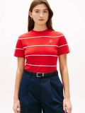 T-shirt manica corta Tommy Hilfiger - rosso bianco - 0