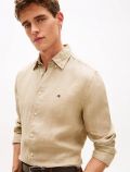 Camicia manica lunga lino Tommy Hilfiger - beige - 1