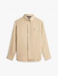 Camicia manica lunga lino Tommy Hilfiger - beige - 3