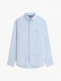 Camicia manica lunga lino Tommy Hilfiger - azzurro chiaro - 4