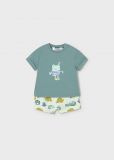 Completo maglia e pantalone corto Newborn - azzurro - 0
