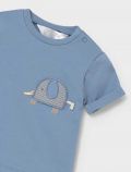 Completo maglia e pantalone corto Newborn - azzurro beige - 1