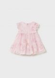 Abito manica corta elegante Newborn - rosa - 2