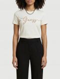 T-shirt manica corta sportiva Guess - bianco - 0