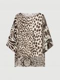 Camicia manica corta curvy Luisa Viola - latte - 0