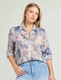 Camicia manica lunga curvy Luisa Viola - azzurro beige - 0