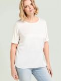 Camicia manica corta curvy Luisa Viola - latte - 0