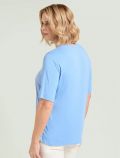 Camicia manica corta curvy Luisa Viola - light blu - 4