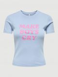 T-shirt manica corta Only - azzurro - 0
