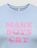 T-shirt manica corta Only - azzurro - 1