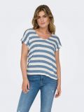 T-shirt manica corta Only - bianco jeans - 0