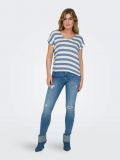 T-shirt manica corta Only - bianco jeans - 2