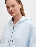 Maglia in felpa zip cappuccio Guess Jeans - azzurro - 1