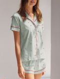 Pigiama corto Infiore - verde salvia - 1