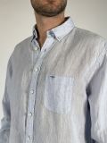 Camicia manica lunga lino Fynch-hatton - azzurro - 1