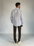 Camicia manica lunga lino Fynch-hatton - azzurro - 4