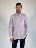 Camicia manica lunga lino Fynch-hatton - lilla - 2