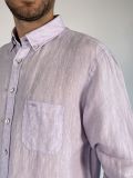 Camicia manica lunga lino Fynch-hatton - lilla - 3