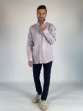 Camicia manica lunga lino Fynch-hatton - lilla - 4
