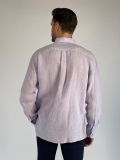 Camicia manica lunga lino Fynch-hatton - lilla - 5