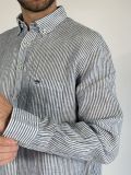 Camicia manica lunga casual Fynch-hatton - riga blu - 1