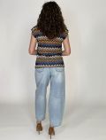 Maglia manica corta Artigli - blu marrone - 4