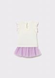 Completo maglia con gonna Mayoral - malva - 2
