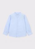 Camicia manica lunga lino Mayoral - celeste - 2