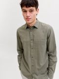 Camicia manica lunga lino Jack & Jones - dusty olive - 2